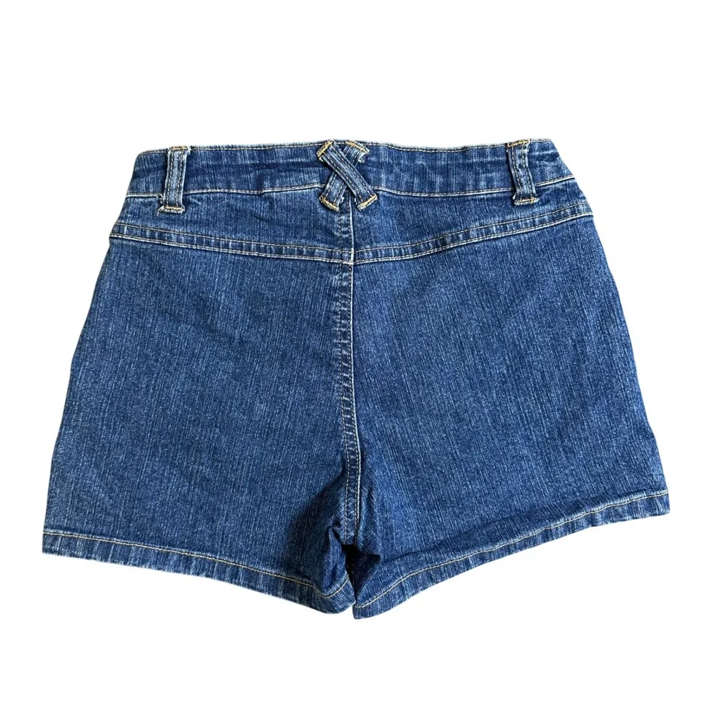 Old Navy Blue Jeans Star Stitch Stretch Denim Shorts Medium Wash Size 6